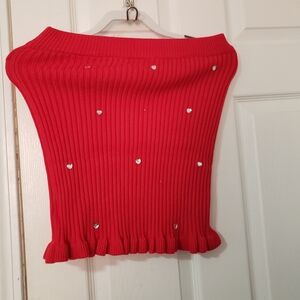 IDEM Ditto Red Ribbed Women's Skirt